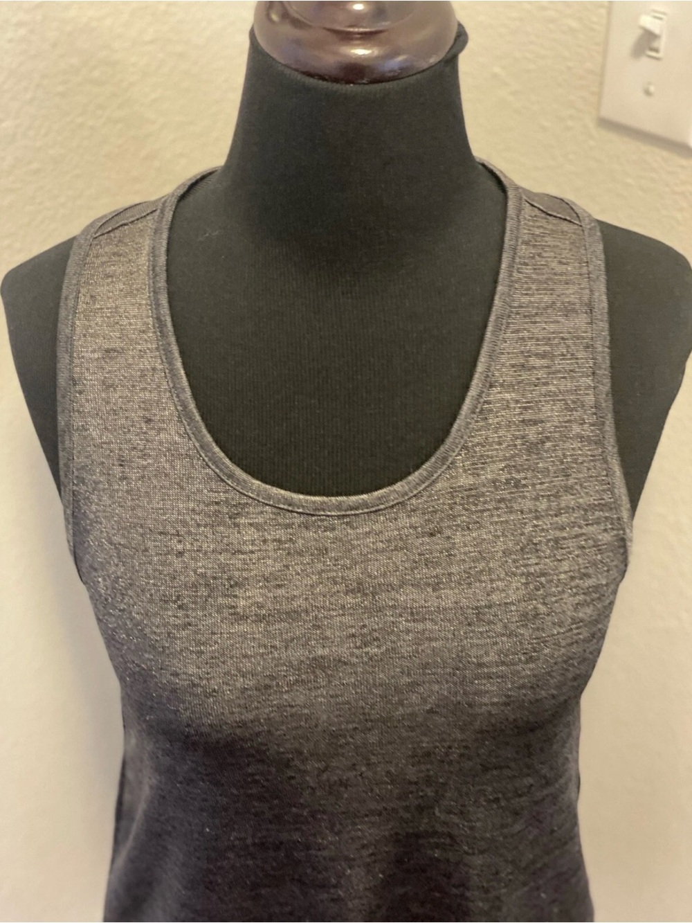 Rag & Bone Tunic Top Semi Sheer Sleeveless Gray Shirt Metallic M - Picture 4 of 8